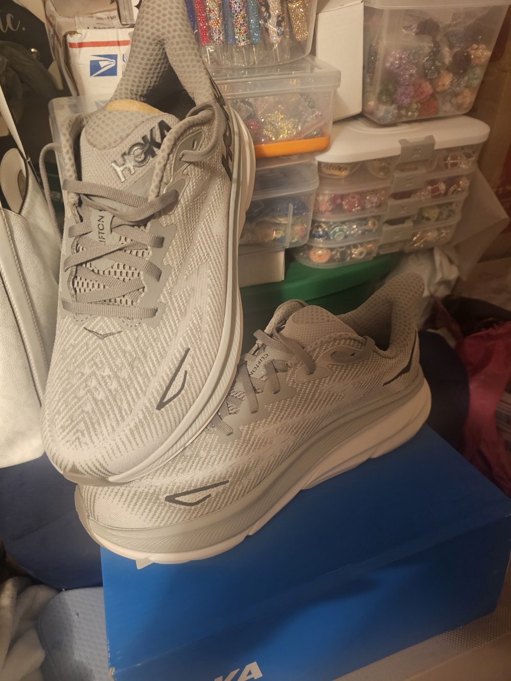 HOKA Lightweight Neutral Running Shoes — Light Gray - Picture 2 of 3